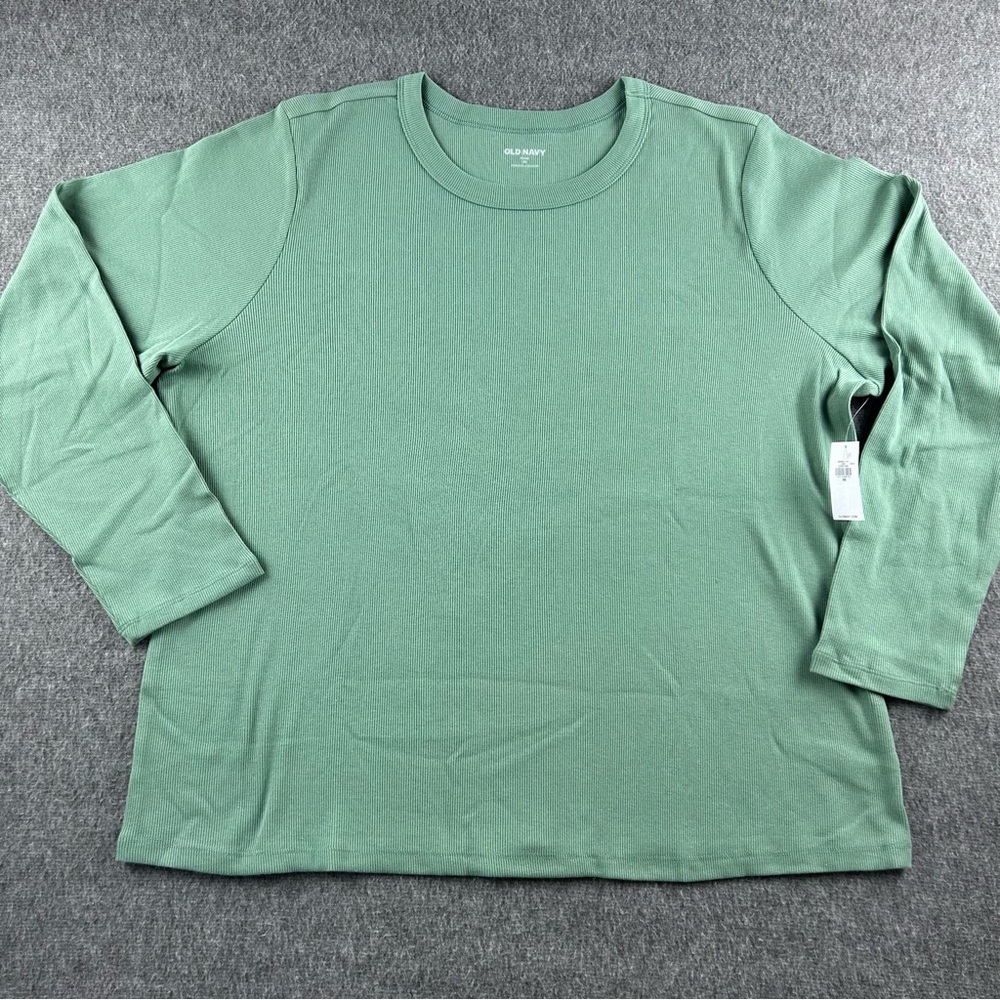 Old Navy Women's Long Sleeve Snug Tee Color Dried Herb Size 3X NWT